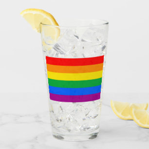 Traditionellt Gay pride Flagga Glaskopp
