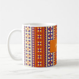 Traditionellt geometriskt etnisk motiv  kaffemugg