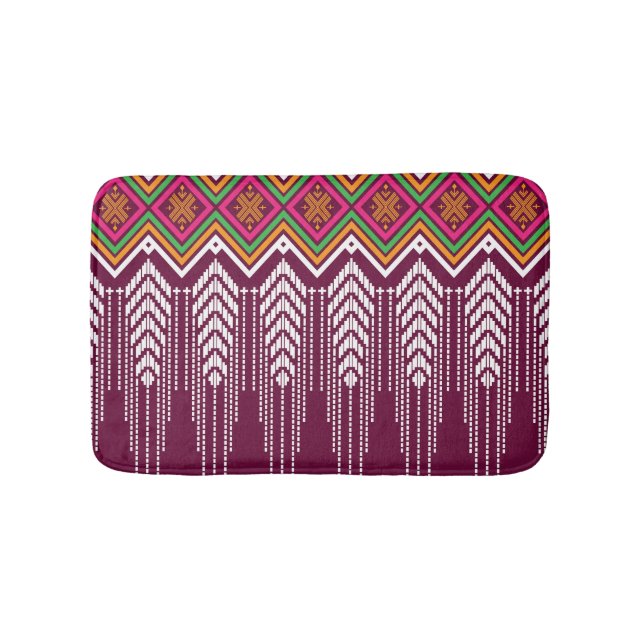 Traditionellt geometriskt Mönster Badrumsmatta (Framsidan)