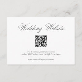 Traditionellt Grått Formell QR-kod Elegant bröllop Tilläggskort