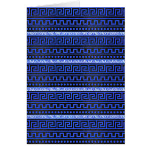 Traditionellt grekiskt slingringarmönster hälsningskort