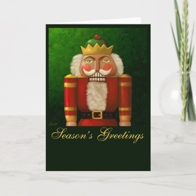 Traditionellt hälsningskort för Nutcracker Helgkort (Framsida)