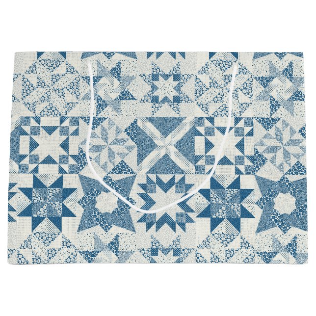 Traditionellt hantverksmässigt konstverk - blått (Framsidan)