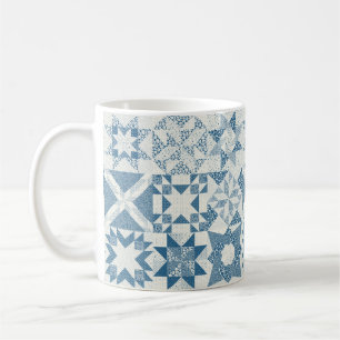 Traditionellt hantverksmässigt konstverk - blått kaffemugg