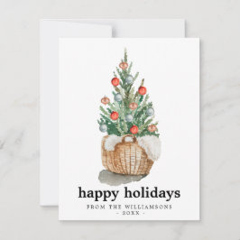 Traditionellt Helgdag-kort för Julgran Julkort