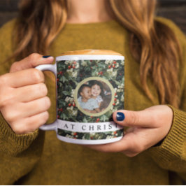 Traditionellt Holly 3-foto Kaffemugg