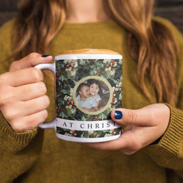 Traditionellt Holly 3-foto Kaffemugg (Skapare uppladdad)