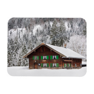 Traditionellt hus i Bayern den rektangulära Magnet