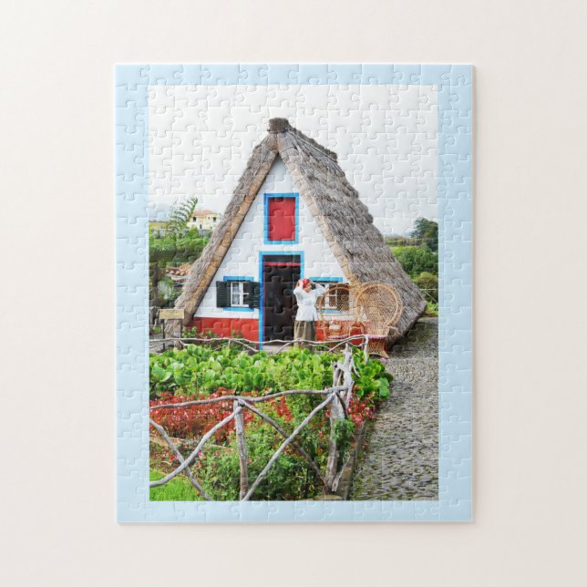 Traditionellt hus i Santana Pussel (Vertikal)