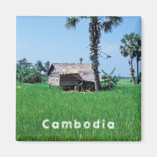 Traditionellt hus - Kambodja Magnet