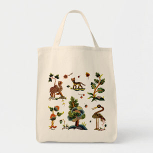 Traditionellt Jacobean broderimönster Tygkasse