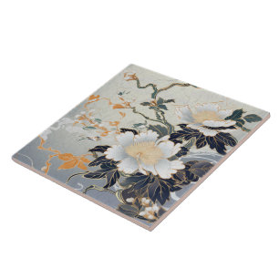 Traditionellt Japan Kutani Ornamental Art 8 Kakelplatta