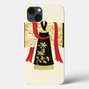 Traditionellt japanska Kimono med Blommigt Skriv u