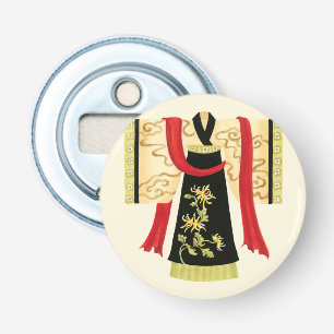 Traditionellt japanska Kimono med Blommigt Skriv u Flasköppnare