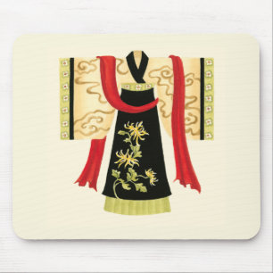 Traditionellt japanska Kimono med Blommigt Skriv u Musmatta