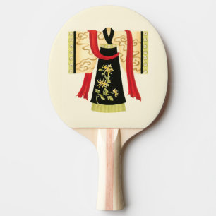 Traditionellt japanska Kimono med Blommigt Skriv u Pingisracket