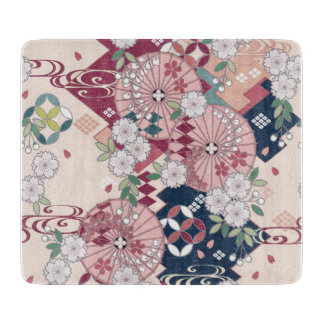 Traditionellt japanskt Blommigt Sakura Rosa Glass