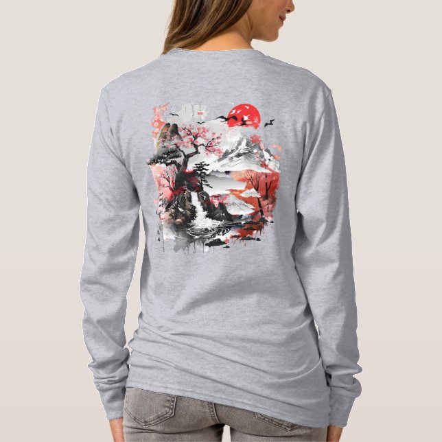 Traditionellt japanskt liggande t shirt (Baksida)