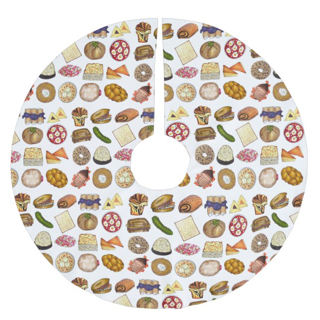 Traditionellt judiskt Cuisine för matlagning Julgransmatta Borstad Polyester (Framsidan)