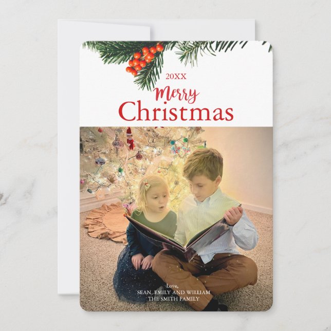 Traditionellt julkort för krans (Framsida)