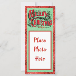 Traditionellt julkort med foto