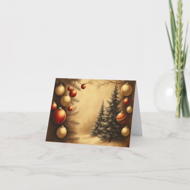 Traditionellt julkort tack kort (Framsida)