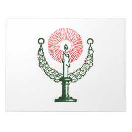 Traditionellt julljus anteckningsblock