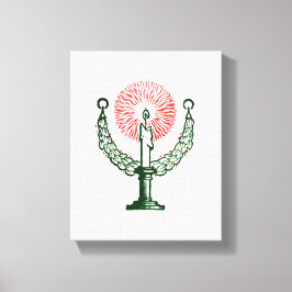 Traditionellt julljus canvastryck