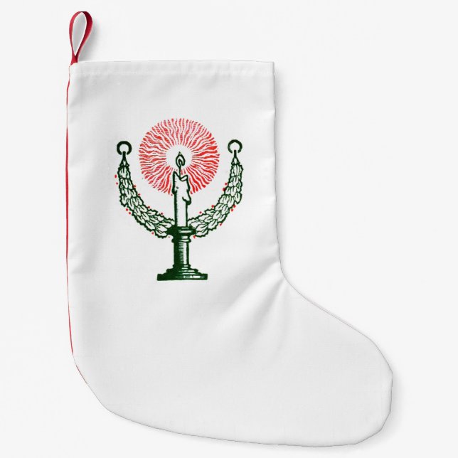 Traditionellt julljus liten julstrumpa (Framsidan)