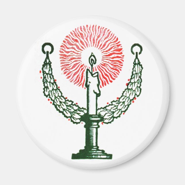 Traditionellt julljus magnet (Framsidan)