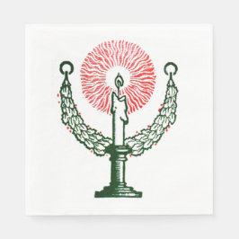 Traditionellt julljus pappersservett