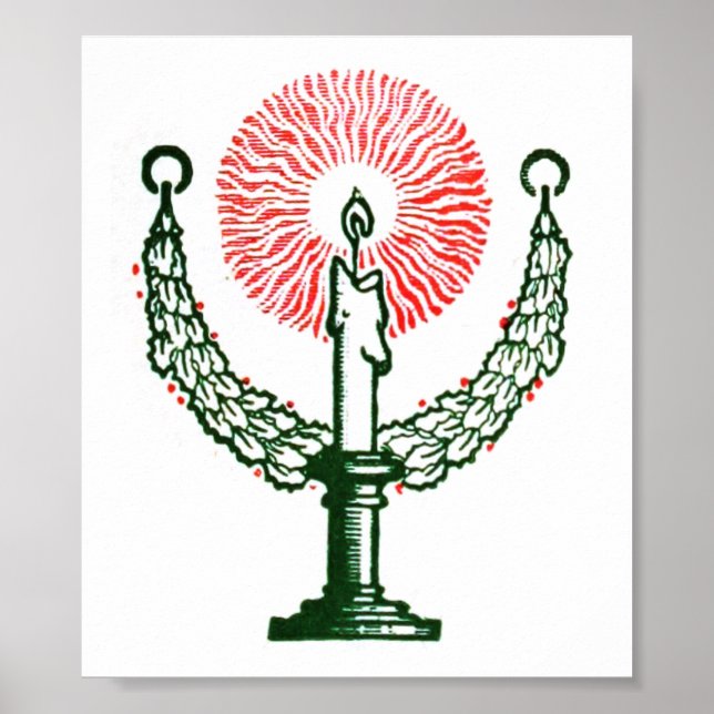 Traditionellt julljus poster (Framsidan)