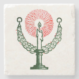 Traditionellt julljus stenunderlägg