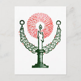 Traditionellt julljus vykort