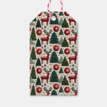 Traditionellt julrenhjortsmönster på träd