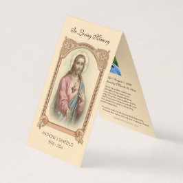 Traditionellt katolskt begravningstal Jesus Prayer Visitkort