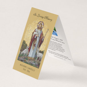 Traditionellt katolskt begravningstal Jesus Prayer Visitkort