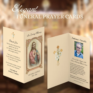 Traditionellt katolskt begravningstal Jesus Prayer Visitkort