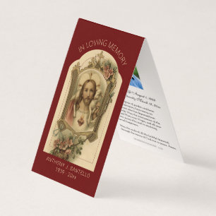 Traditionellt katolskt begravningstal Jesus Prayer Visitkort