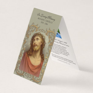 Traditionellt katolskt begravningstal Jesus Prayer Visitkort