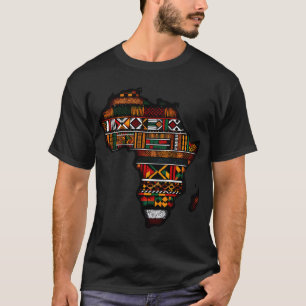Traditionellt Kente African Black Culture Pride T- T Shirt