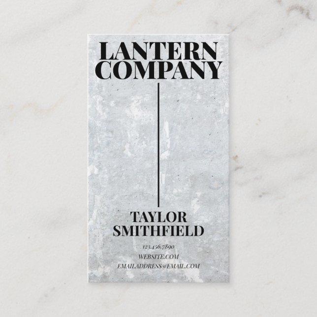 TRADITIONELLT KONKRET AFFÄRSKORT VISITKORT (Framsida)