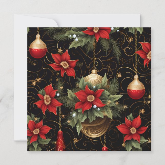 Traditionellt kort för God jul (Framsida)