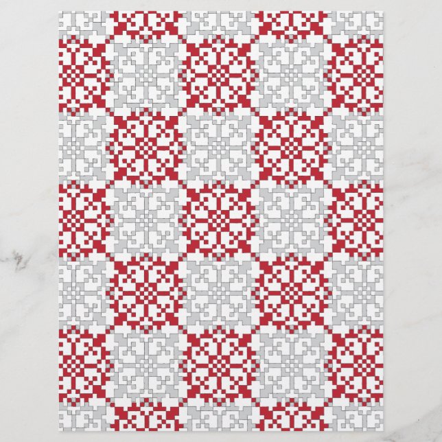 Traditionellt lettiskt SOL-tecken geometriskt möns (Framsida)