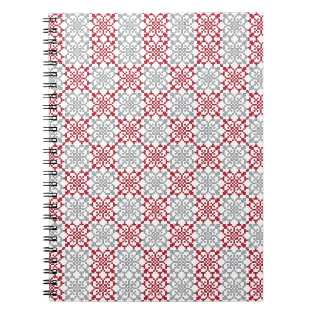 Traditionellt lettiskt SOL-tecken geometriskt möns Anteckningsbok Med Spiral (Framsidan)