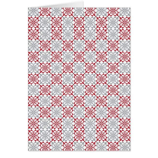 Traditionellt lettiskt SOL-tecken geometriskt möns Hälsningskort (Framsidan)