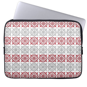 Traditionellt lettiskt SOL-tecken geometriskt möns Laptop Sleeve