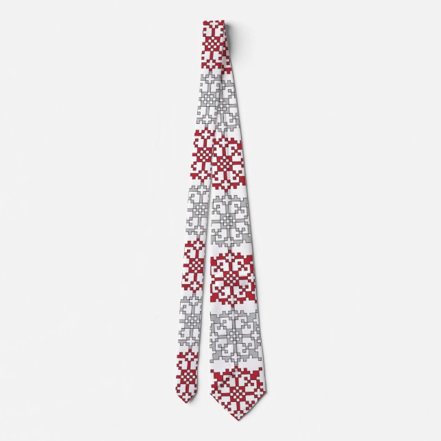 Traditionellt lettiskt SOL-tecken geometriskt möns Slips (Baksida)