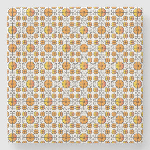 Traditionellt lettiskt SOL-tecken geometriskt möns Stenunderlägg