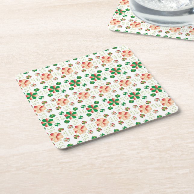 Traditionellt lettiskt SOL-tecken geometriskt möns Underlägg Papper Kvadrat (Vinklad)